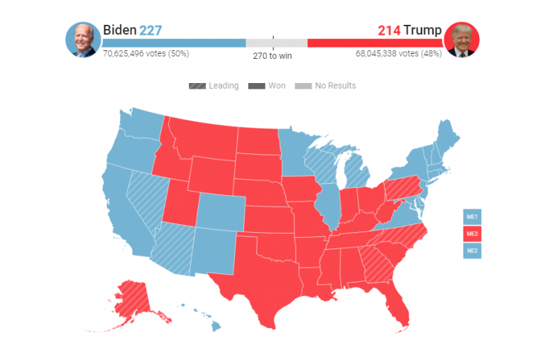 Election Maps Visualizing 2020 U.S. Presidential Electoral Vote Results