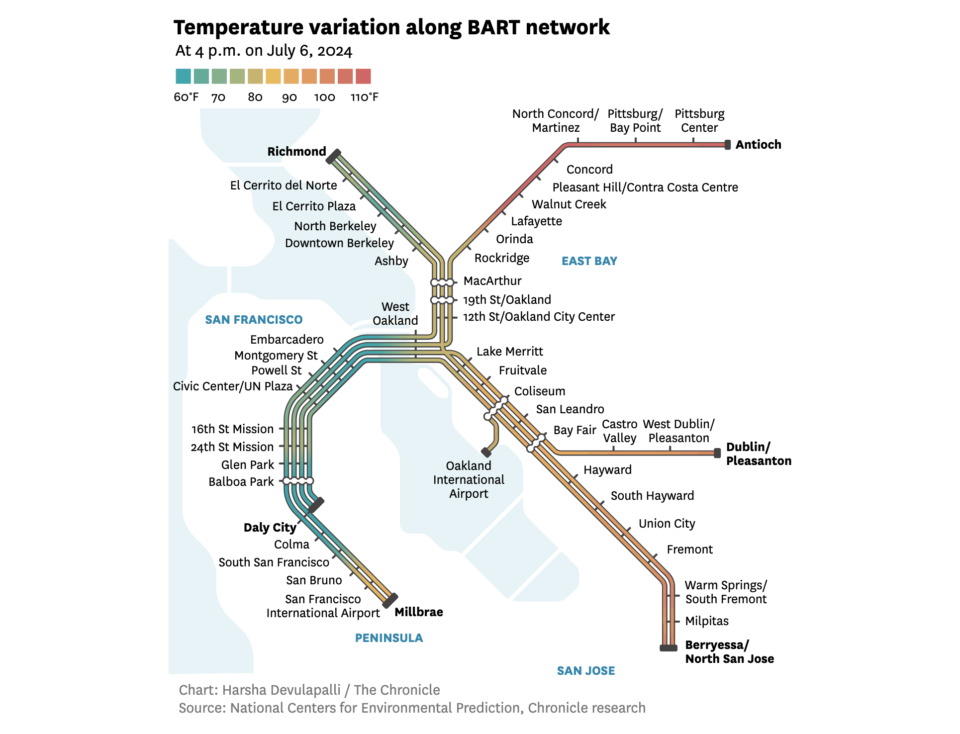 Bay Area Microclimates Revealed Through BART Network