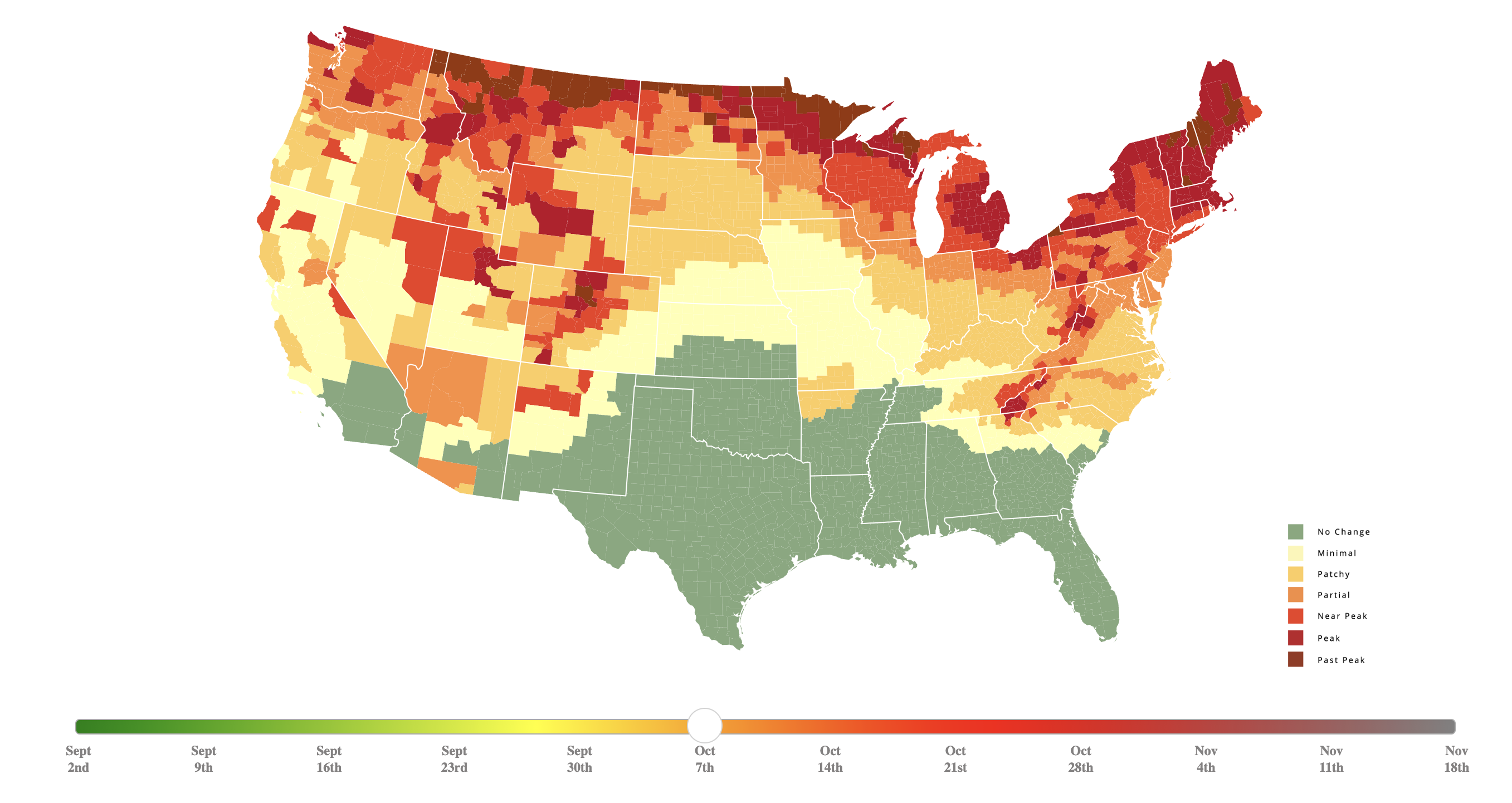 U.S. Fall Foliage in 2024