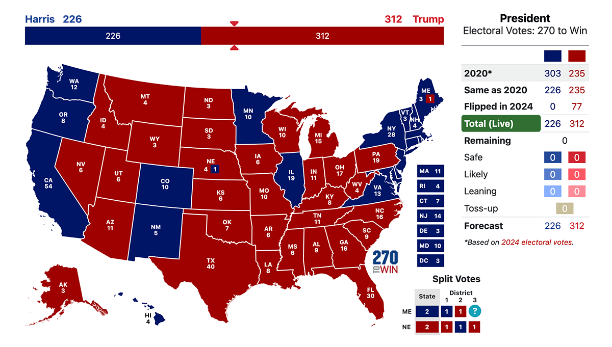 Election Choropleth Map by 270toWin