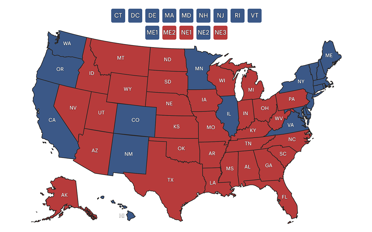 Election Choropleth Map by The Hill