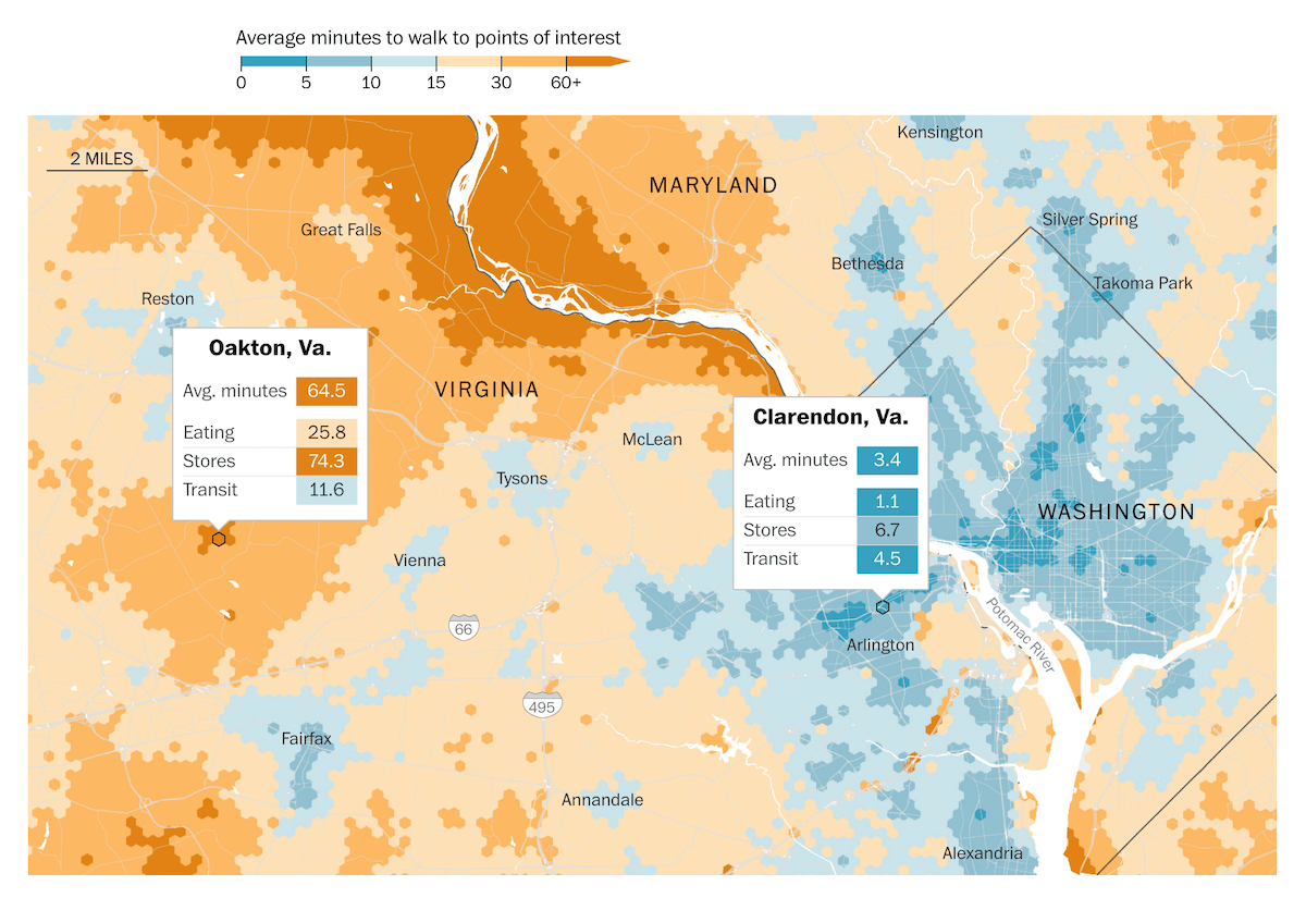 Map of 15-Minute Accessibility in Urban Areas