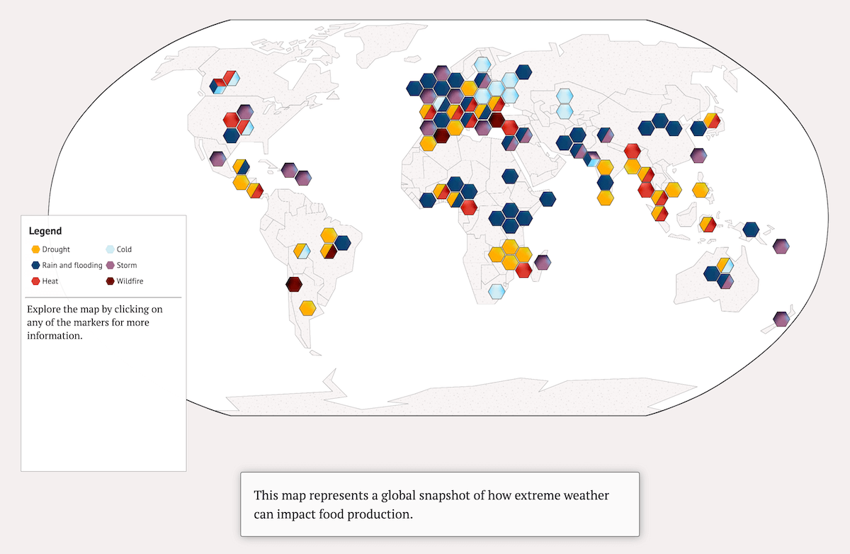 Data Visualization for Crops and Extreme Weather